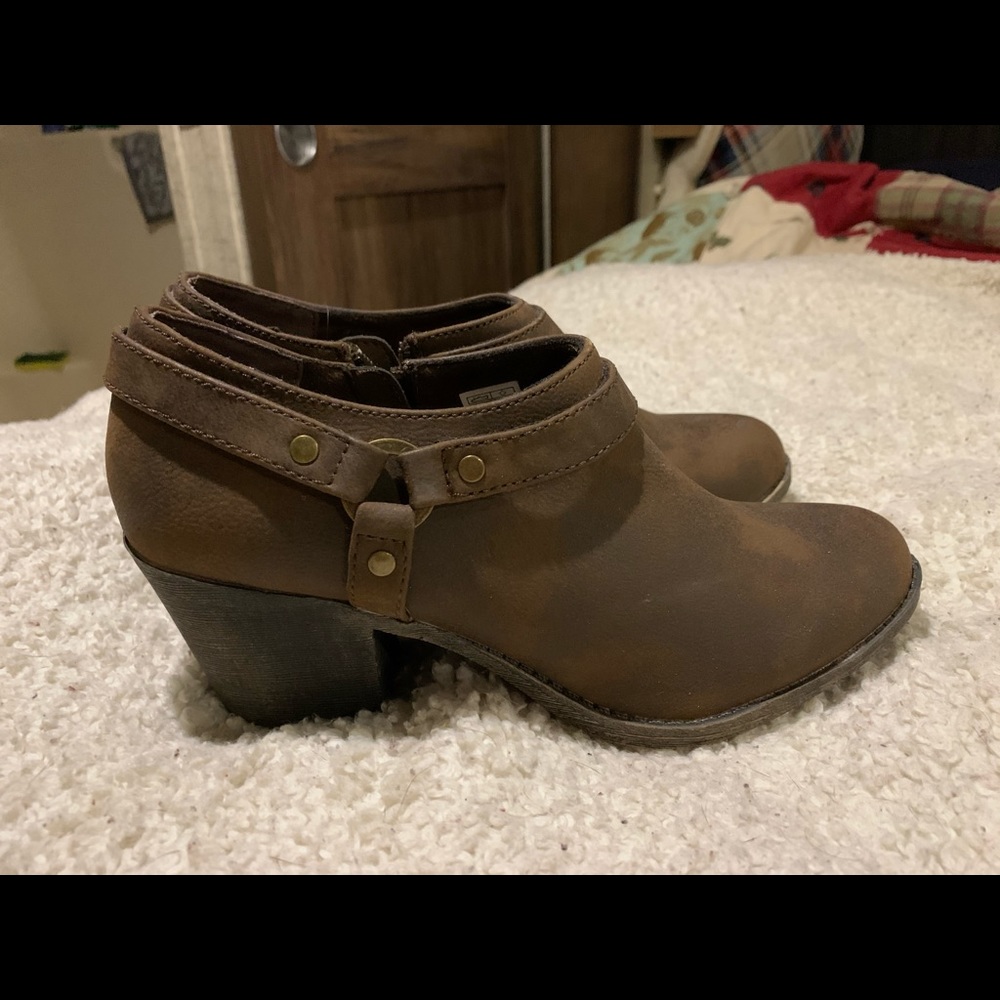 Rocket Dog High Heel Leather Ankle Booties